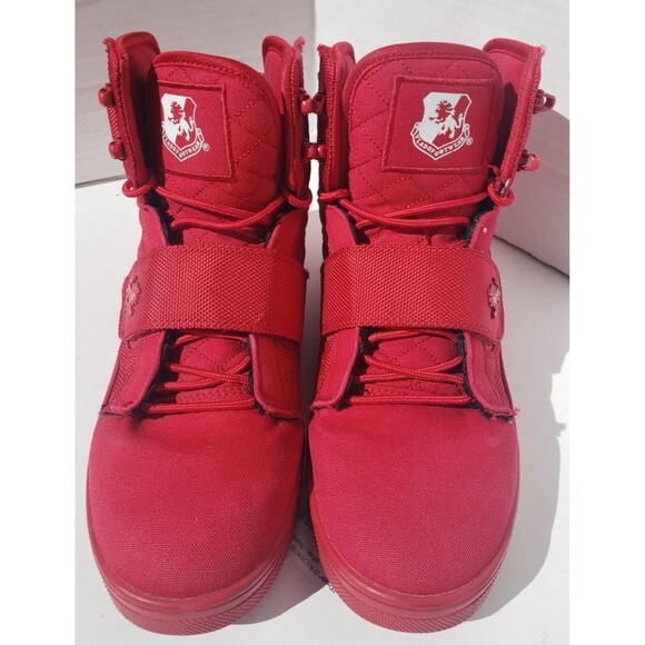 Vlado Other - Vlado Footwear Mens Atlas II 2 Red Mono Hi-Top Shoes IG-1500-5R US Size 8